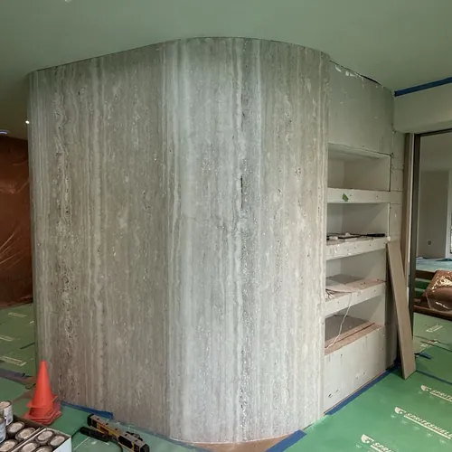 Travertine wall